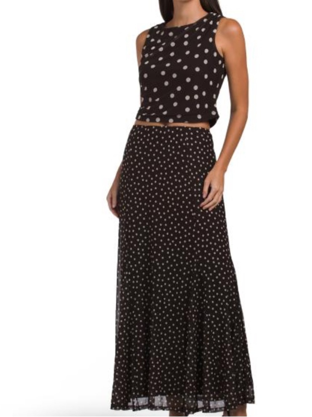 RACHEL ZOE mesh tank and skirt set